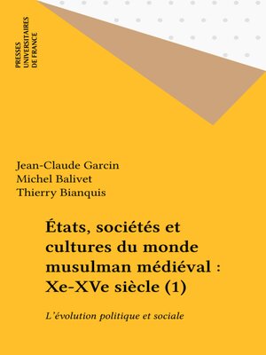 cover image of États, sociétés et cultures du monde musulman médiéval